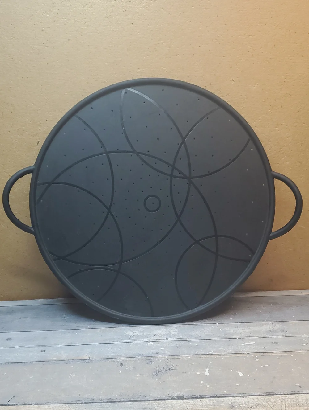 Black Multipurpose Silicone Spatter Guard with Handles